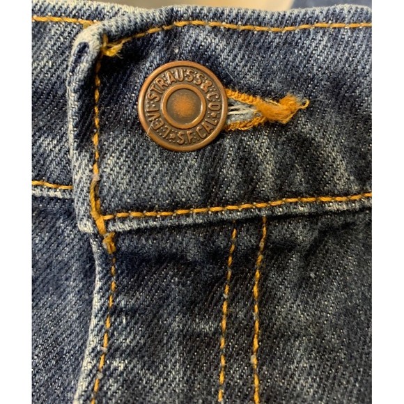 Vintage levis Men's 550 Relaxed Fit Dark Wash Jeans Size 16 - Picture 6 of 6